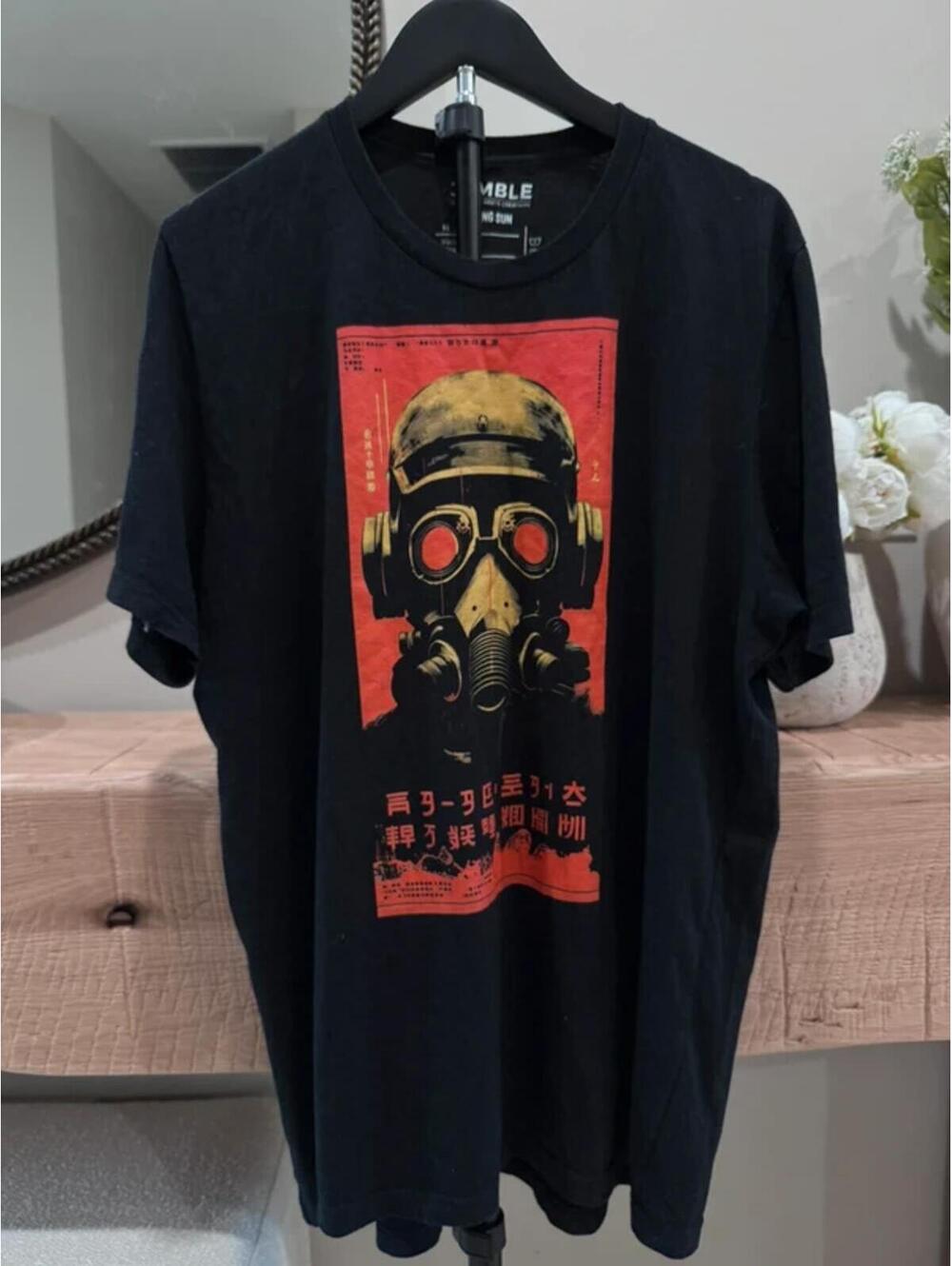 Fading Sun Black And Red T Shirt